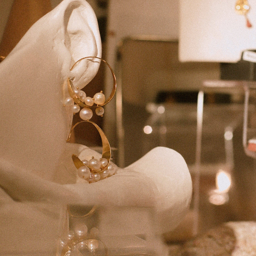 Boucles d'oreilles Blanche